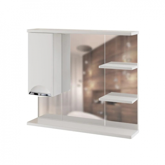 Зеркало-шкаф MIXLINE Этьен-80 левый с подсветкой