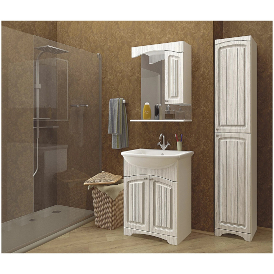 Зеркало-шкаф MIXLINE Крит-60 патина серебро