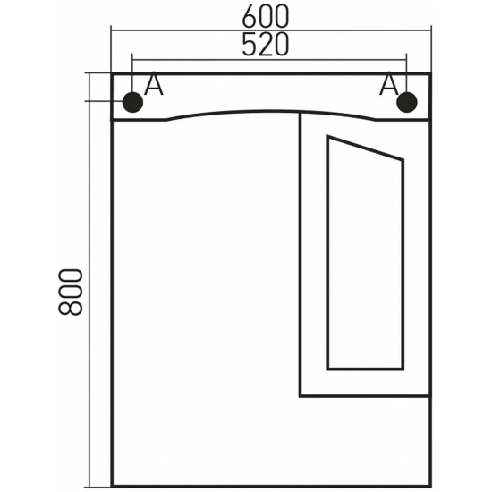 Зеркало-шкаф MIXLINE Крит-60 патина серебро