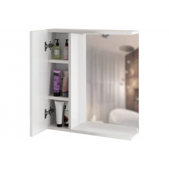 Зеркало-шкаф MIXLINE Квадро-65 левый с подсветкой