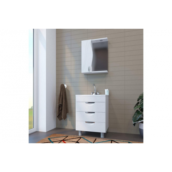 Зеркало-шкаф MIXLINE Лима-55 левый с подсветкой