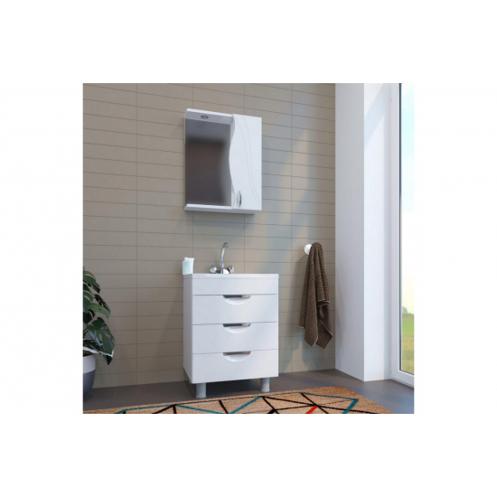 Зеркало-шкаф MIXLINE Лима-55 правый с подсветкой