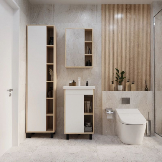 Зеркало-шкаф MIXLINE Милтон-50, дуб сонома