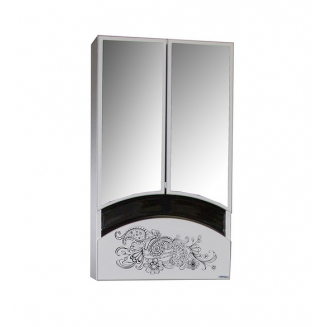 Зеркало-шкаф MIXLINE Радуга-46 цветы белый