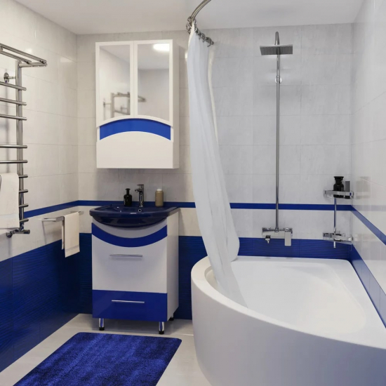 Зеркало-шкаф MIXLINE Радуга-46 синий