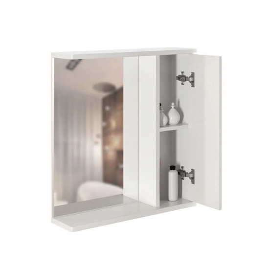 Зеркало-шкаф MIXLINE Росток-65 белый правый