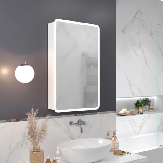 Зеркало-шкаф MIXLINE Сканди 50x80 универсальный, с LED подсветкой