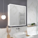 Зеркало-шкаф MIXLINE Сканди 80x80 универсальный, с LED подсветкой