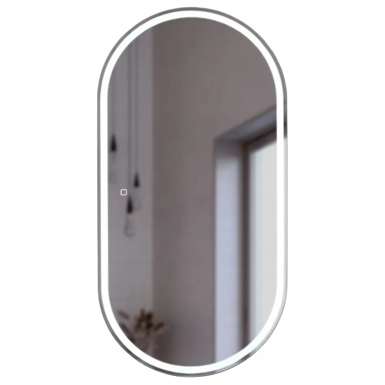 Зеркало-шкаф MIXLINE Сохо 50x100 правый, сенсорный выкл, светодиодная подсветка чёрный