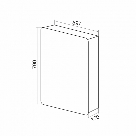 Зеркало-шкаф MIXLINE Вектор 60x80 с LED подсветкой, бесконтактный сенсор