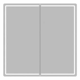 Зеркало-шкаф MIXLINE Вектор 80x80 с LED подсветкой, бесконтактный сенсор