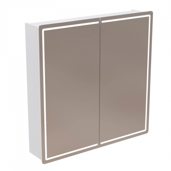 Зеркало-шкаф MIXLINE Вектор 80x80 с LED подсветкой, бесконтактный сенсор
