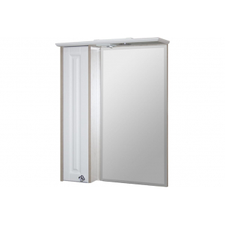 Зеркало-шкаф MIXLINE Версаль-65 белое дерево левый с подсветкой