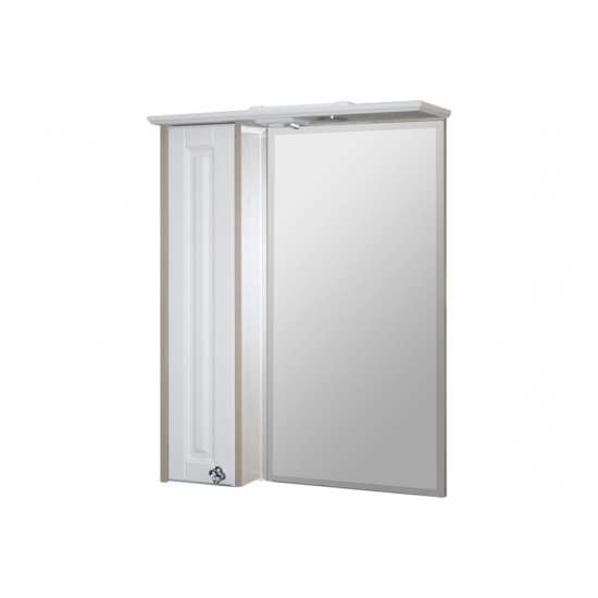 Зеркало-шкаф MIXLINE Версаль-65 белое дерево левый с подсветкой