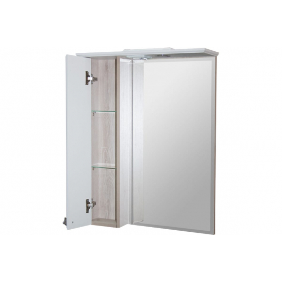 Зеркало-шкаф MIXLINE Версаль-65 белое дерево левый с подсветкой