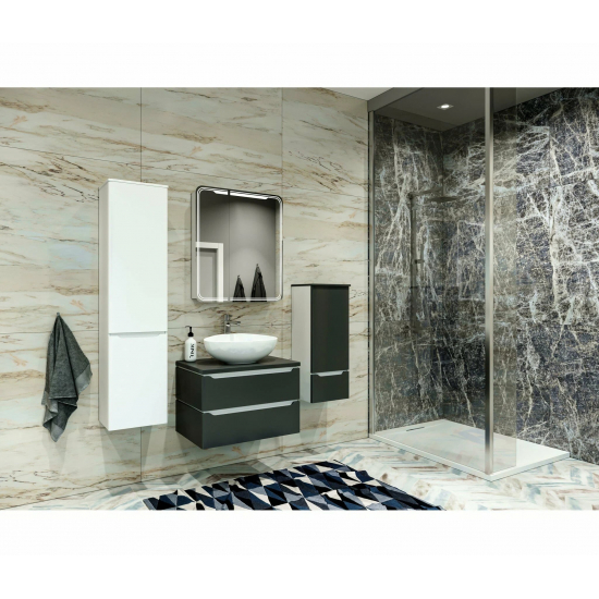 Зеркало-шкаф MIXLINE Виктория 70x80 правый, сенсорный выкл, LED подсветка