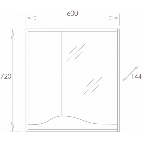 Зеркало-шкаф ONIKA Брендон 60.00