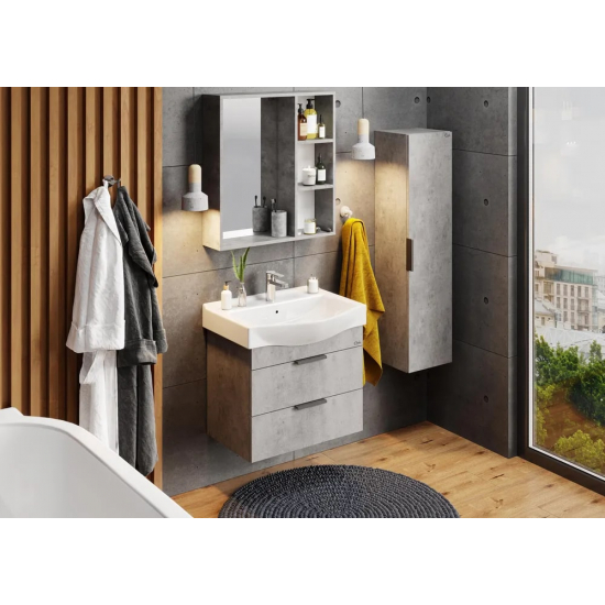 Зеркало-шкаф ONIKA Девис 65.00У бетон чикаго