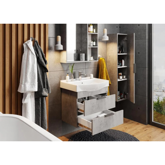 Зеркало-шкаф ONIKA Девис 65.00У бетон чикаго