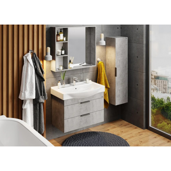 Зеркало-шкаф ONIKA Девис 80.00У бетон чикаго