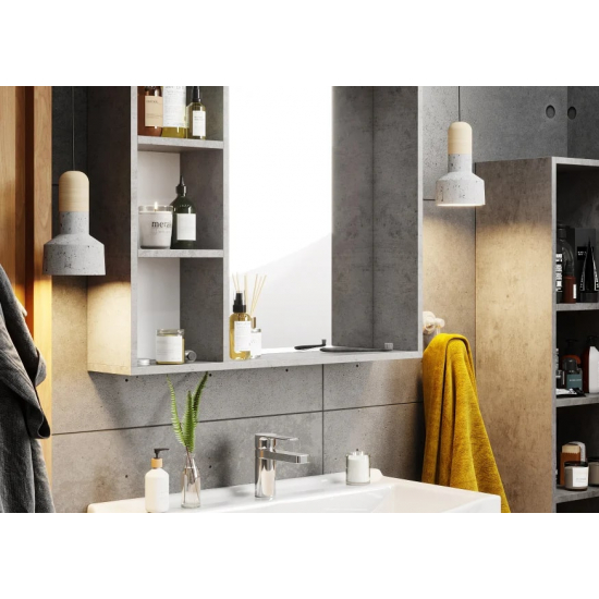 Зеркало-шкаф ONIKA Девис 80.00У бетон чикаго