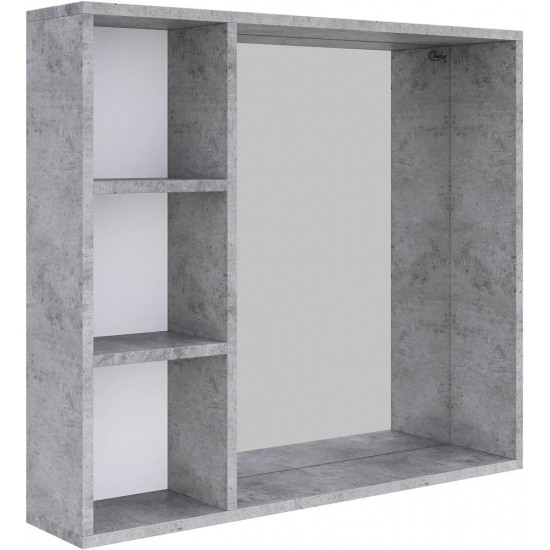 Зеркало-шкаф ONIKA Девис 80.00У бетон чикаго