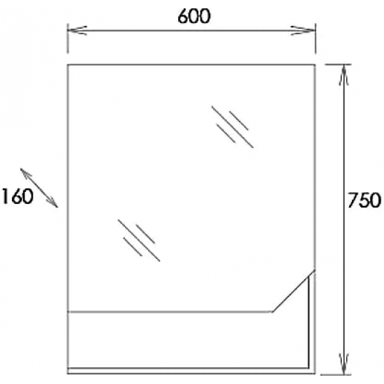Зеркало-шкаф ONIKA Фридом 60.00 L левое
