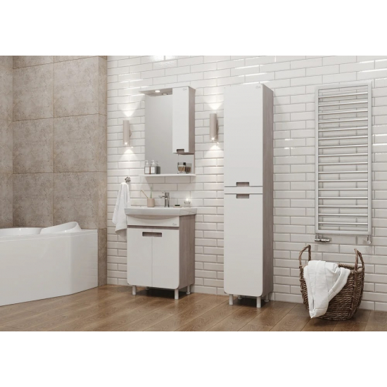 Зеркало-шкаф ONIKA Харпер 52.01 R правое, белое глянцевое