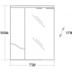 Зеркало-шкаф ONIKA Моника 75.01 R правое
