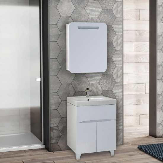 Зеркало-шкаф ONIKA Неаполь 60.01 R правое, с подсветкой