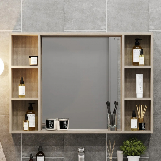 Зеркало-шкаф ONIKA Тимбер 100 дуб сонома