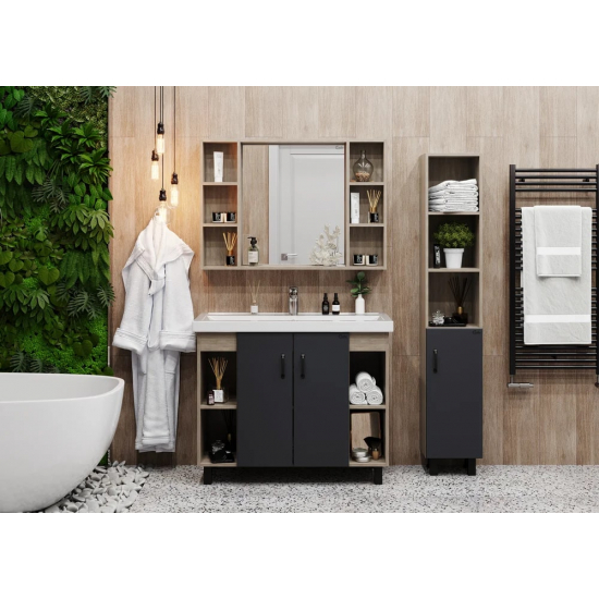 Зеркало-шкаф ONIKA Тимбер 100 дуб сонома