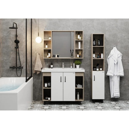 Зеркало-шкаф ONIKA Тимбер 100 дуб сонома