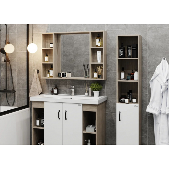 Зеркало-шкаф ONIKA Тимбер 100 дуб сонома