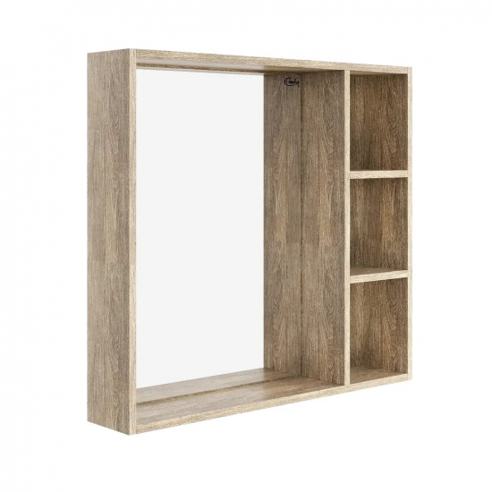 Зеркало-шкаф ONIKA Тимбер 80.00У дуб сонома, с полкой