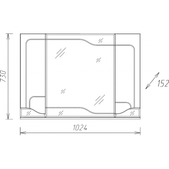 Зеркало-шкаф ONIKA Веронэлла 105.00