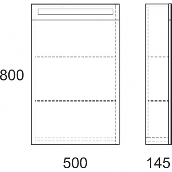 Зеркало-шкаф OWL 1975 Runn 50 с подсветкой