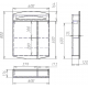 Зеркало-шкаф OWL 1975 Sjel 60 с подсветкой
