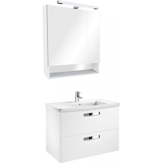 Зеркало-шкаф ROCA Gap 80 белый глянец, с подсветкой