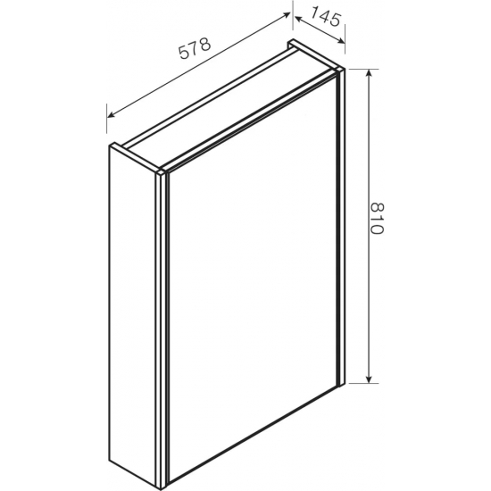 Зеркало-шкаф ROCA UP 60 R правое, белое, с подсветкой