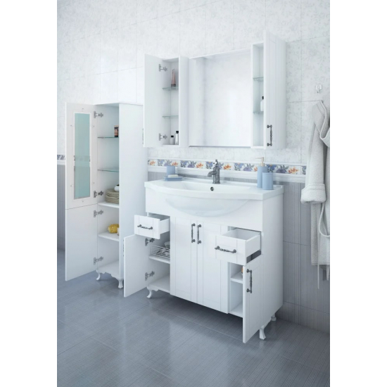 Зеркало-шкаф SANFLOR Глория 100 белое