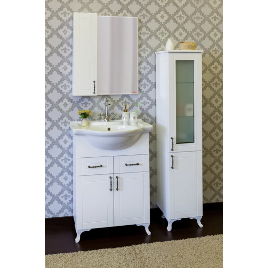 Зеркало-шкаф SANFLOR Глория 65 L левое, белое