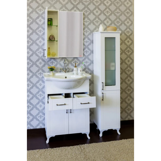 Зеркало-шкаф SANFLOR Глория 65 L левое, белое