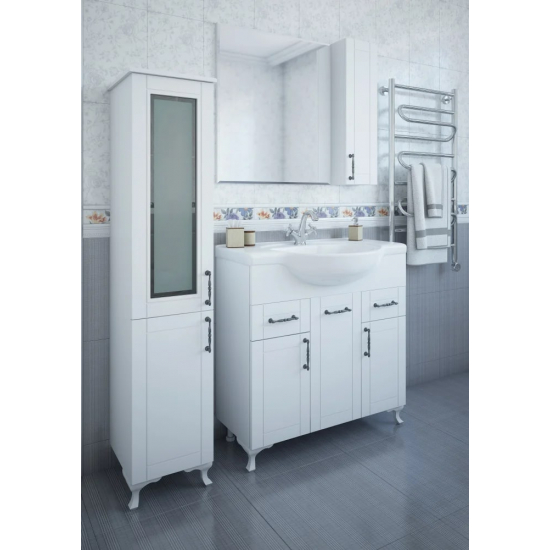 Зеркало-шкаф SANFLOR Глория 85 R правое белое