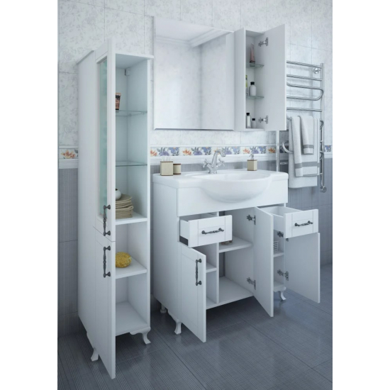 Зеркало-шкаф SANFLOR Глория 85 R правое белое