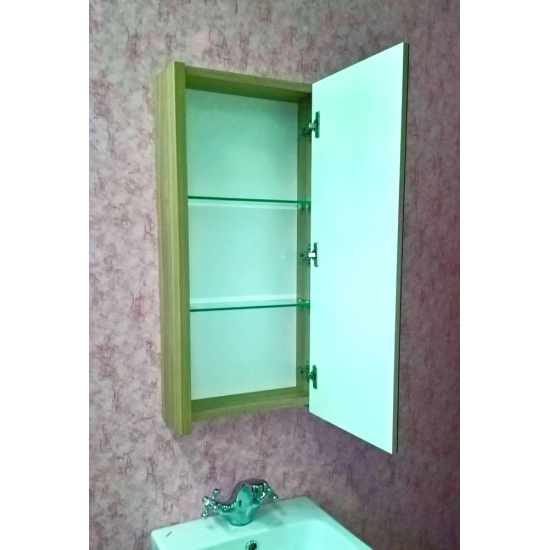 Зеркало-шкаф SANFLOR Ларго 40 R правое, вяз швейцарский