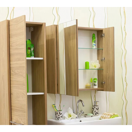 Зеркало-шкаф SANFLOR Ларго 70 L левое вяз швейцарский