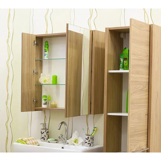 Зеркало-шкаф SANFLOR Ларго 70 R правое вяз швейцарский