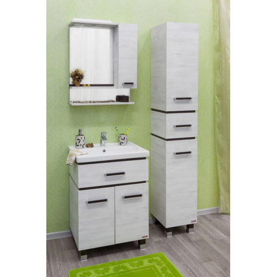 Зеркало-шкаф SANFLOR Техас 60 R правое венге, северное дерево светлое