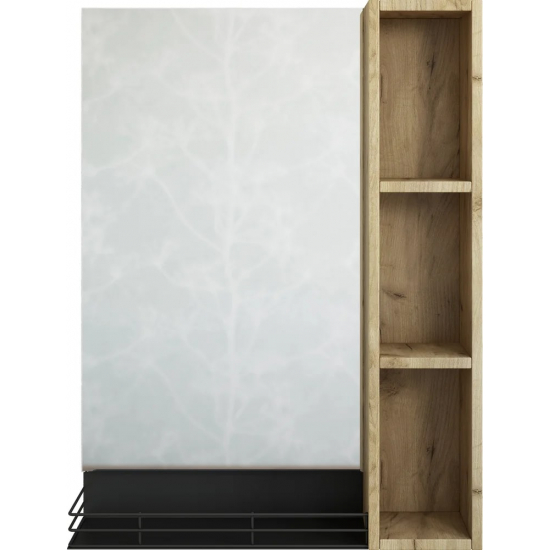 Зеркало-шкаф SANFLOR Выборг 60 дуб крафт золотой